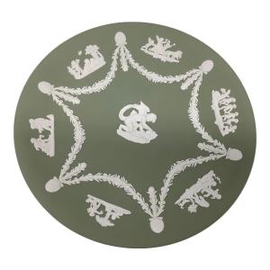 Wedgwood (ウェッジウッド) プレート セージグリーン 天使 Φ23cm ジャスパー
