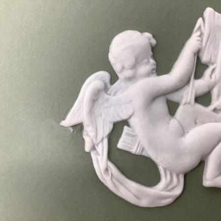 Wedgwood (ウェッジウッド) プレート セージグリーン 天使 Φ23cm