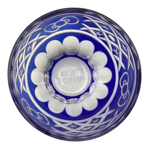 HELLO KITTY (ハローキティ) ミニ切子グラスセット リボン 赤×青 ペア