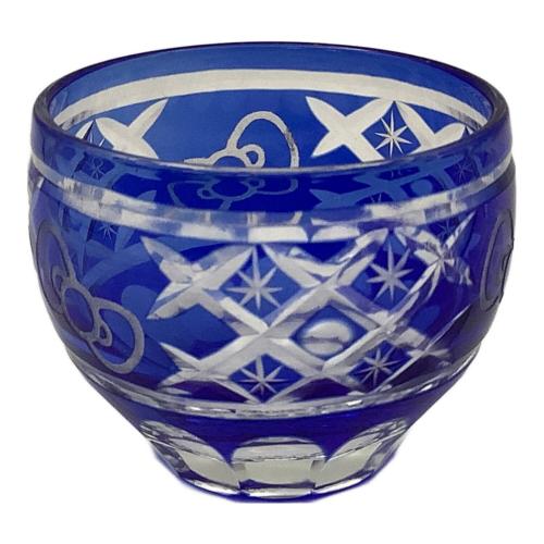 HELLO KITTY (ハローキティ) ミニ切子グラスセット リボン 赤×青