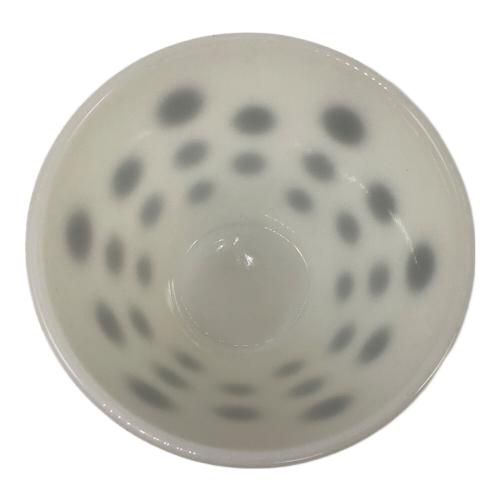 Fire King (ファイヤーキング) ボウル ブラック×ホワイト/ドット ドットグリースジャー