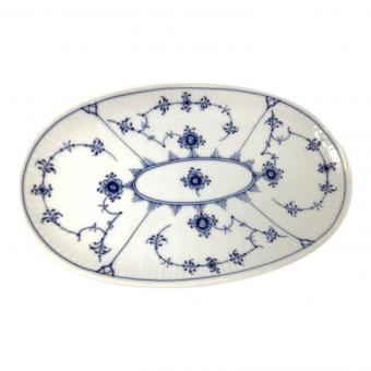 ROYAL COPENHAGEN (ロイヤル・コペンハーゲン) オーバルプレート 23.5cm ブルーフルーテッド・プレイン