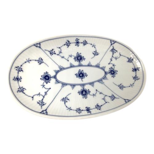 ROYAL COPENHAGEN (ロイヤル・コペンハーゲン) オーバルプレート 23.5cm ブルーフルーテッド・プレイン