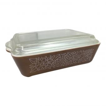 Pyrex (パイレックス) ガラスコンテナ Lサイズ ブラウン オールドパイレックス ウッドランド レフリジレーター