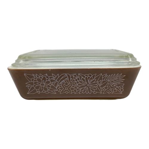 Pyrex (パイレックス) ガラスコンテナ Lサイズ ブラウン オールドパイレックス ウッドランド レフリジレーター