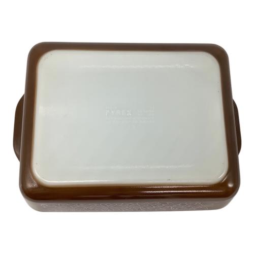 Pyrex (パイレックス) ガラスコンテナ Lサイズ ブラウン オールドパイレックス ウッドランド レフリジレーター