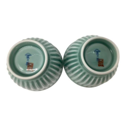 深川製磁　百年庵　お茶碗　２個セット 深川製磁 (フカガワセイジ) 湯呑みセット しのぎ線茶碗揃え 百年