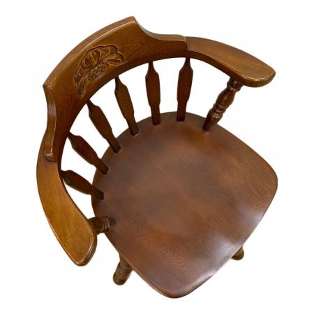 飛騨産業 ハイチェア カウンターチェア 回転椅子 アンティーク レトロ キツツキ 飛騨産業 (ヒダサンギョウ) 回転イス ブラウン キツツキ｜トレファクONLINE