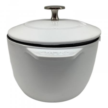 STAUB 鍋 16cm ホワイト Staub (ストウブ) 鍋 SIZE 16 ホワイト ラ・ココット de GOHAN