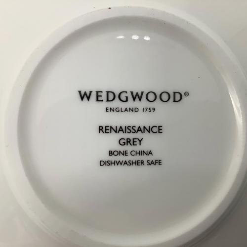 Wedgwood (ウェッジウッド) カップ&ソーサー ルネッサンスグレイ 2Pセット