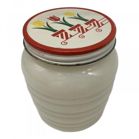 Fire King (ファイヤーキング) グリースジャー ミルクガラス