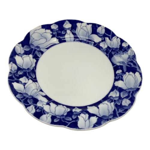 深川製磁 (フカガワセイジ) ミート皿 花鳥外濃