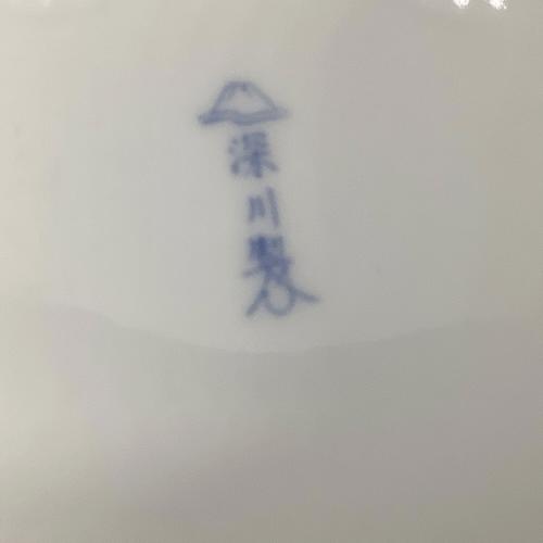 深川製磁 (フカガワセイジ) ミート皿 花鳥外濃