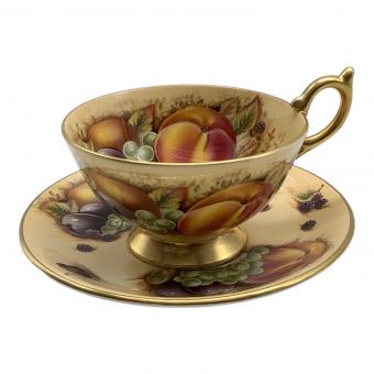 Aynsley (エインズレイ) カップ&ソーサー 金縁 オーチャードゴールド フルーツ