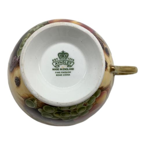 Aynsley (エインズレイ) カップ&ソーサー 金縁 オーチャードゴールド フルーツ