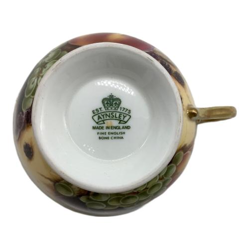 Aynsley (エインズレイ) カップ&ソーサー 金縁 オーチャードゴールド フルーツ