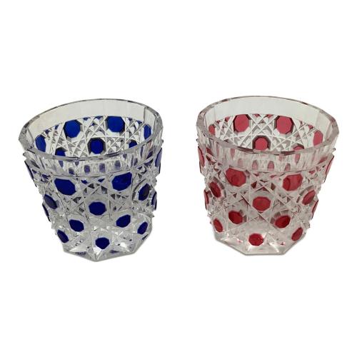 籠目色被クリスタル 懐石杯揃