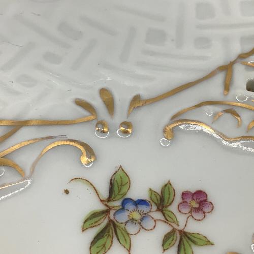 Herend (ヘレンド) 金彩プレート 金彩ハガレ有 ベーシックフラワー