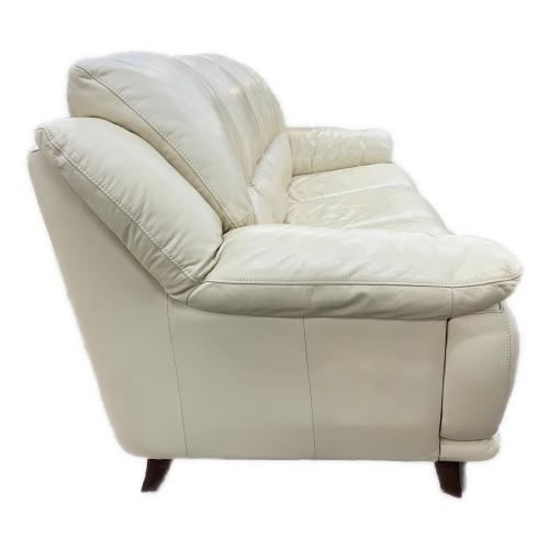 IDC (アイディーシー) 本革 3人掛けソファー 49 ホワイト