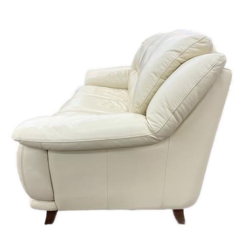 IDC (アイディーシー) 本革 3人掛けソファー 49 ホワイト