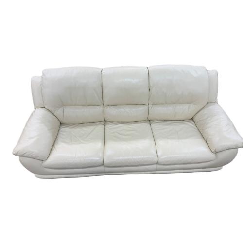 IDC (アイディーシー) 本革 3人掛けソファー 49 ホワイト