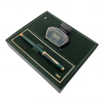 CROSS (クロス) 万年筆 ペン先14K刻印有 本体:グリーン/インクカラー:ブラック
