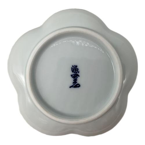 源右衛門窯 (ゲンエモンガマ) 御香皿 赤濃枝梅