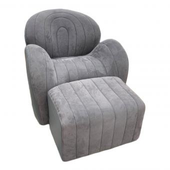 STYLE (スタイル) 1人掛けソファー Style Sofa WL (One-Seater)　専用オットマン付 グレー