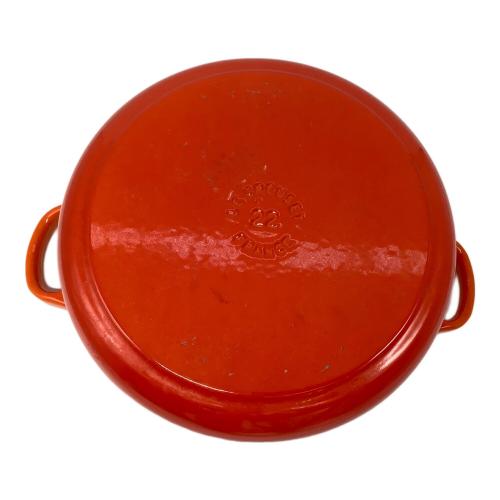 LE CREUSET (ルクルーゼ) 両手鍋 22cm オレンジ