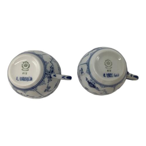 ROYAL COPENHAGEN (ロイヤル・コペンハーゲン) コーヒーカップ&ソーサー ブルーフルーテッド・ハーフレース