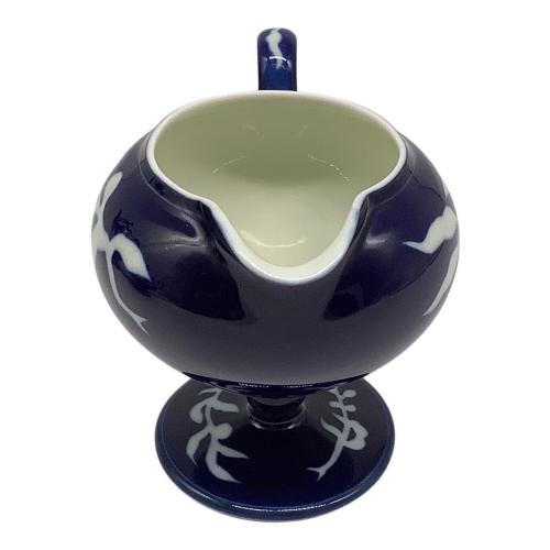 深川製磁 (フカガワセイジ) ティーセット 草花折枝白抜紋