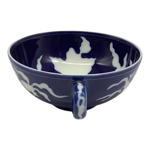 深川製磁 (フカガワセイジ) ティーセット 草花折枝白抜紋