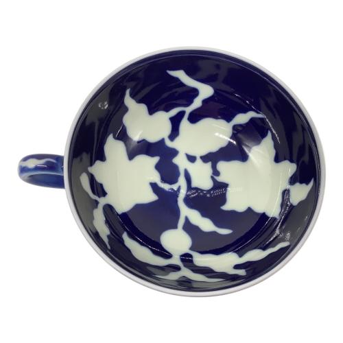 深川製磁 (フカガワセイジ) ティーセット 草花折枝白抜紋