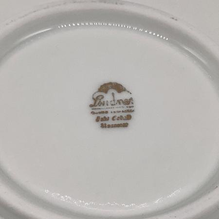 Lindner リンドナー 磁器製手付きトレー　モースローズ・コバルト lindner (リンドナー) 手つきトレー モースローズ・コバルト