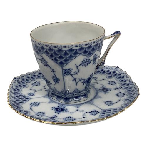 ROYAL COPENHAGEN (ロイヤル・コペンハーゲン) カップ&ソーサー 金彩ブルーフルーテッド・ダブルレース