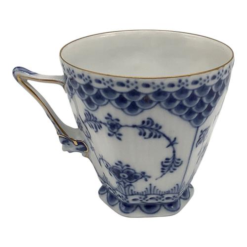 ROYAL COPENHAGEN (ロイヤル・コペンハーゲン) カップ&ソーサー 金彩ブルーフルーテッド・ダブルレース