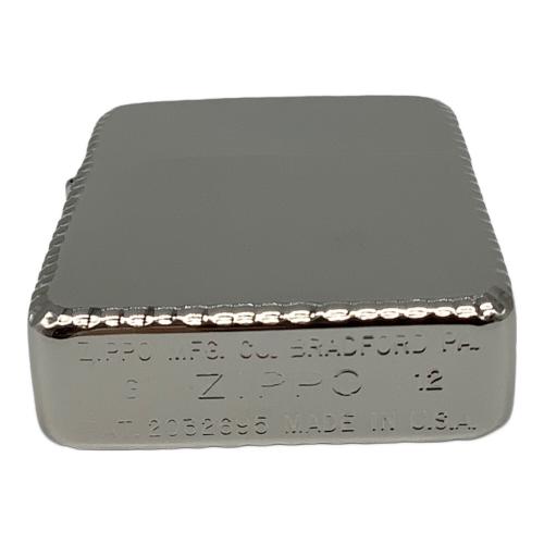ZIPPO (ジッポ) オイルライター 2012年製 プラチナプレート 1941 レプリカ 手彫り