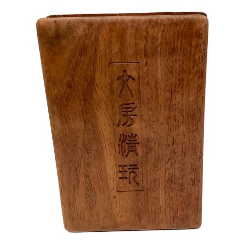 文房清玩 端渓硯 鳳凰彫刻