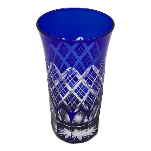 江戸切子 (エドキリコ) 一口ビール 重ね矢来