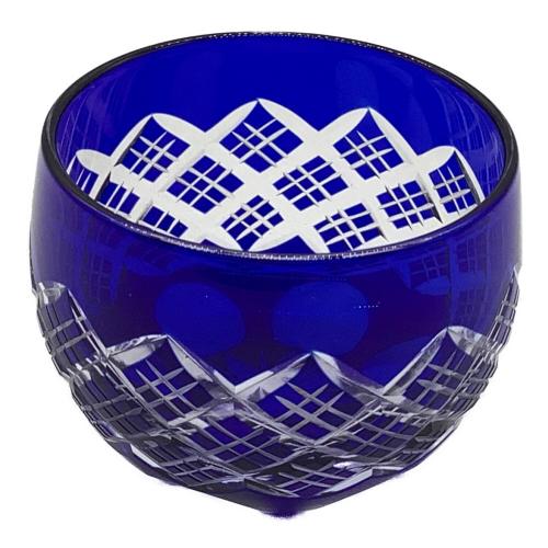 江戸切子 (エドキリコ) ぐい呑み 重ね矢来