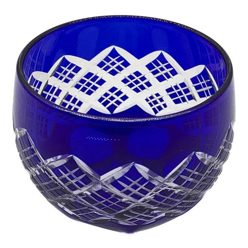 江戸切子 (エドキリコ) ぐい呑み 重ね矢来