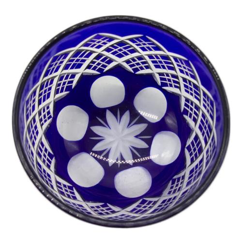 江戸切子 (エドキリコ) ぐい呑み 重ね矢来
