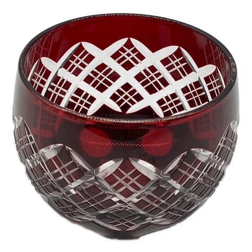 江戸切子 (エドキリコ) ぐい呑み 重ね矢来