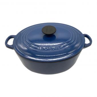 LE CREUSET (ルクルーゼ) 鍋 SIZE 27cm ブルー ココット・オーバル