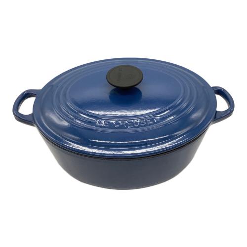 LE CREUSET (ルクルーゼ) 鍋 SIZE 27cm ブルー ココット・オーバル