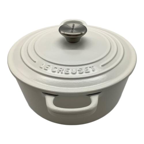 LE CREUSET (ルクルーゼ) 両手鍋 SIZE 22cm ホワイト ココット・ロンド