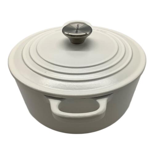 LE CREUSET (ルクルーゼ) 両手鍋 SIZE 22cm ホワイト ココット・ロンド
