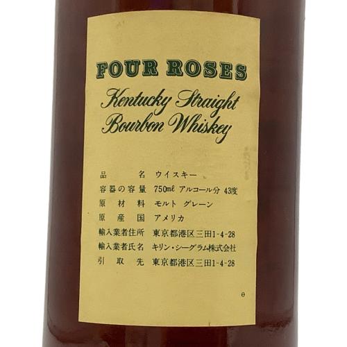 フォアローゼス (Four Roses) バーボン 6年 750ml