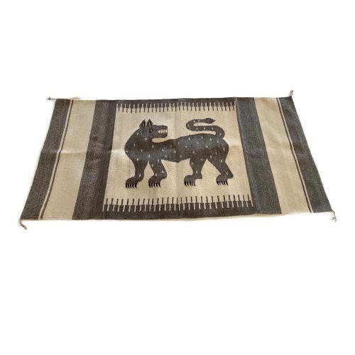 無印良品 (ムジルシリョウヒン) サポテックラグ パンサー メキシコ製 アイボリー×グレージュ 80×150cm