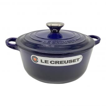 LE CREUSET (ルクルーゼ) 両手鍋 約20cm ネイビー ココット・ロンド
